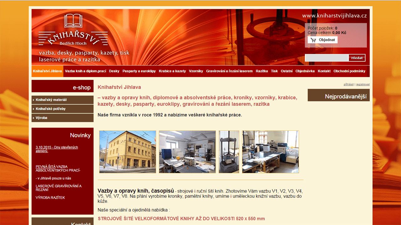 Bedřich Hloch - knihařství Jihlava